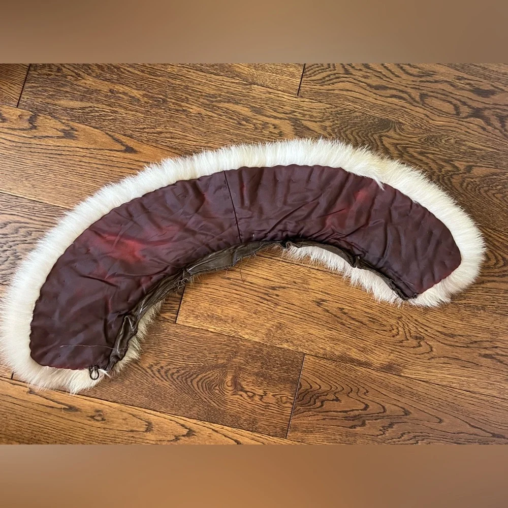 Vintage wool winter coat with removable fur collar - Picture 7 of 8